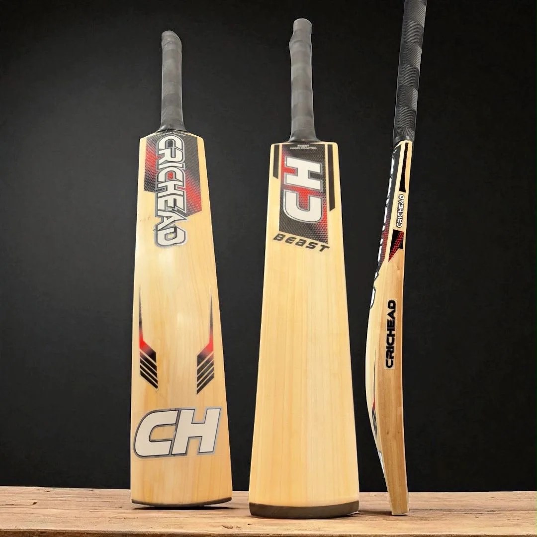 CricHeadSports bat lineup on dark background